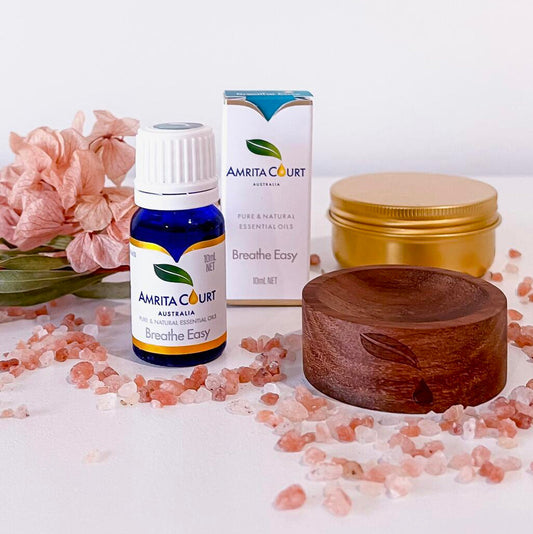 Breathe Easy+Wood Diffuser | Clear Blocked Nose | Hay Fever | Boost Your Breath | Essential Oil Combo