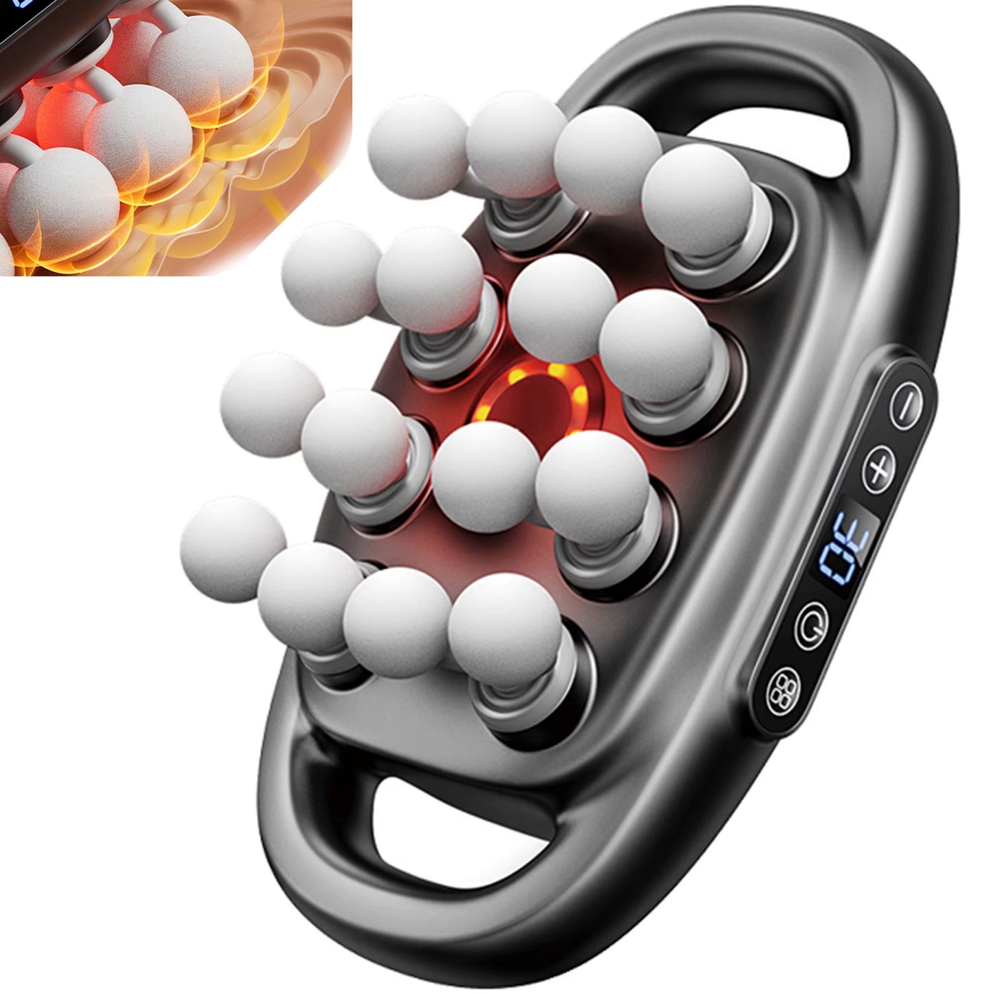 Experience Ultimate Muscle Relaxation with Our 16-Head Deep Tissue Electric Massager Gun Set for Back, Shoulders, Legs, and Feet